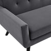 Engage Performance Velvet Armchair by Modway| Gray