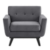 Engage Performance Velvet Armchair by Modway| Gray