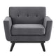 Engage Performance Velvet Armchair by Modway| Gray