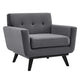 Engage Performance Velvet Armchair by Modway| Gray