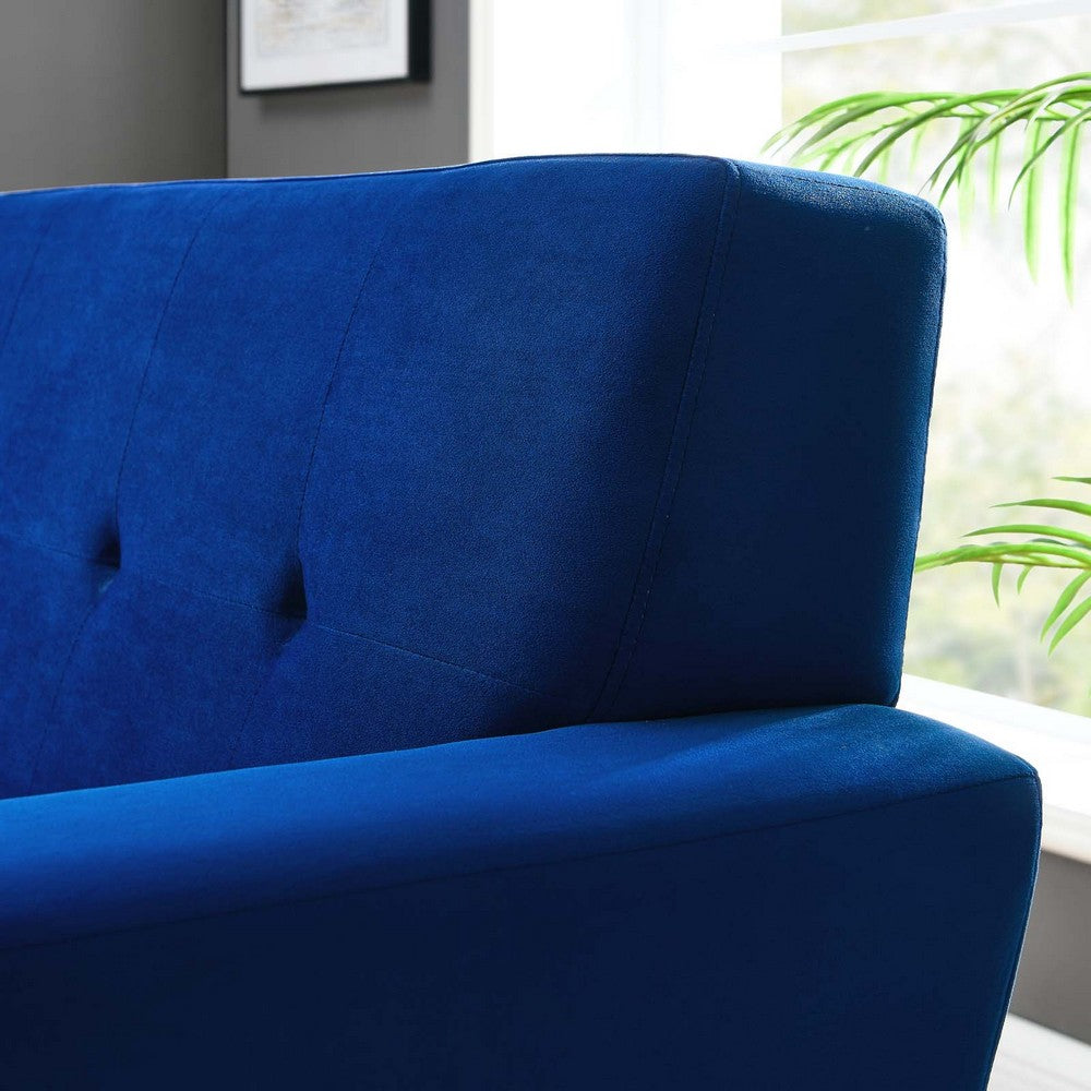 Engage Performance Velvet Armchair by Modway| Blue