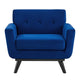 Engage Performance Velvet Armchair by Modway| Blue