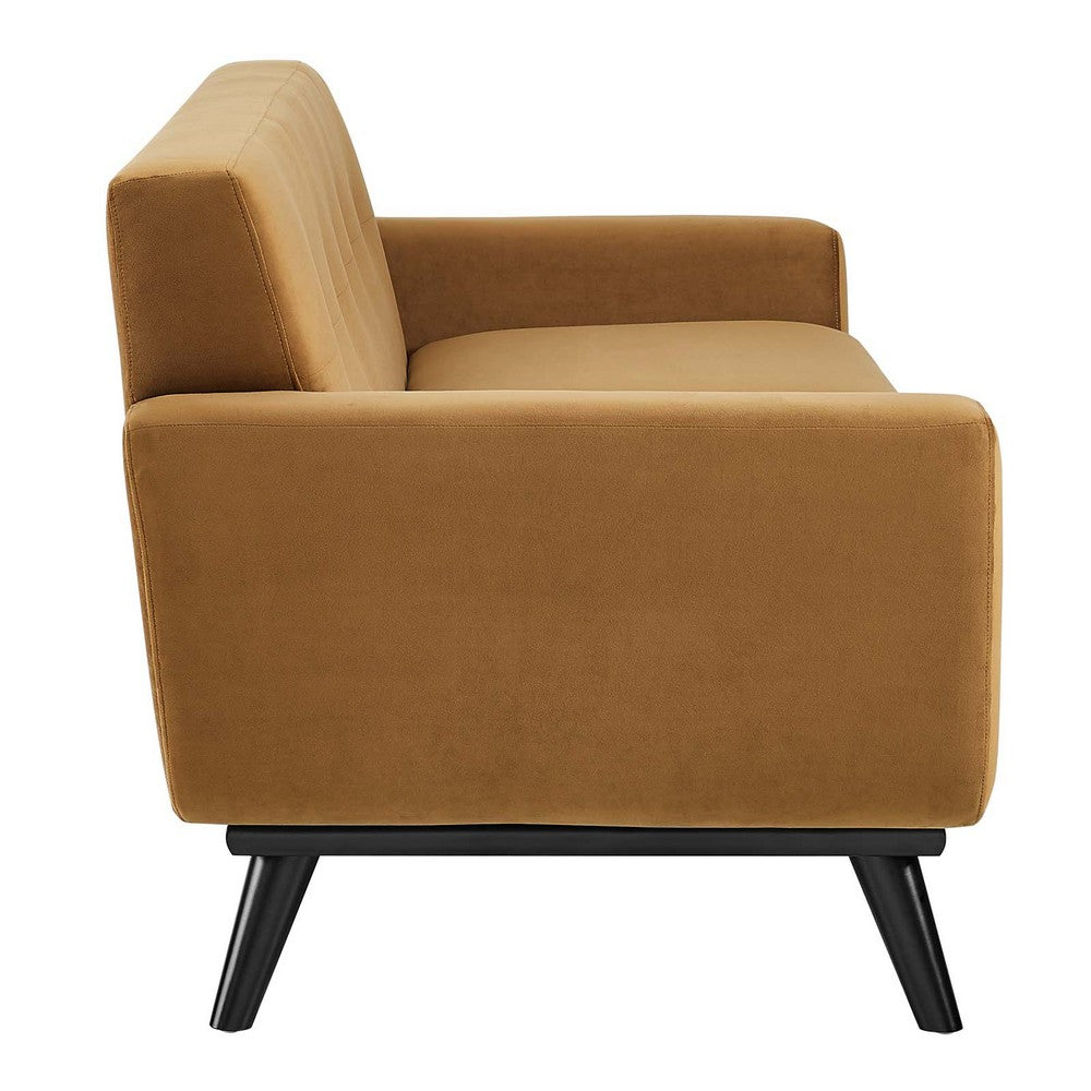 Engage Performance Velvet Loveseat by Modway| Brown