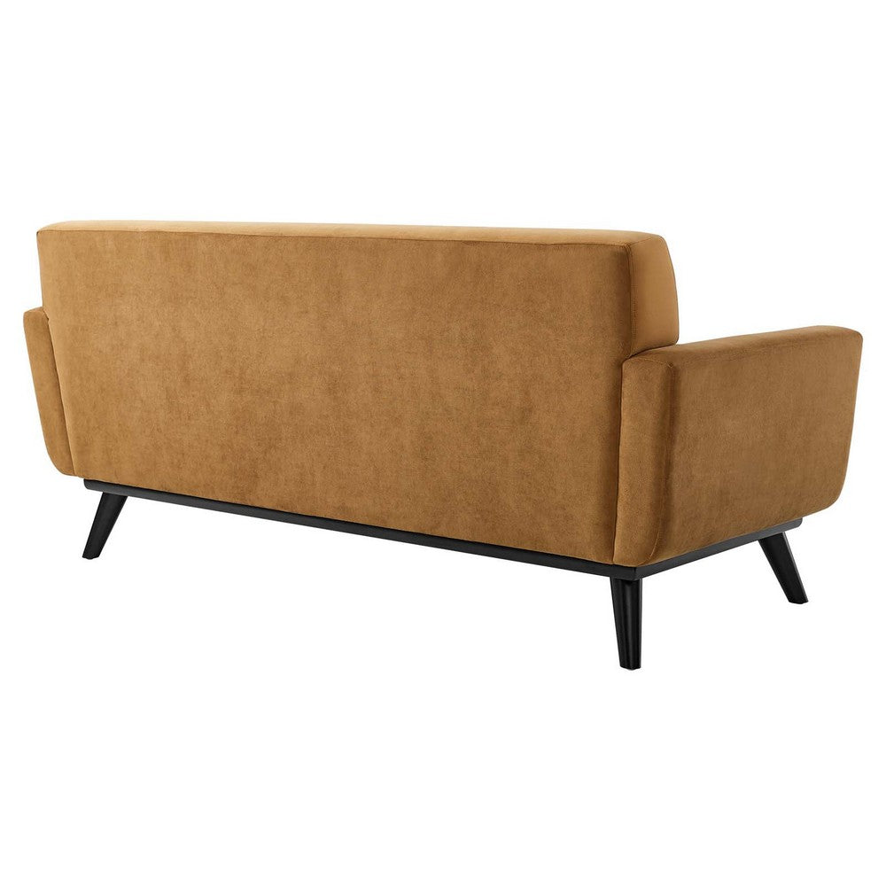 Engage Performance Velvet Loveseat by Modway| Brown