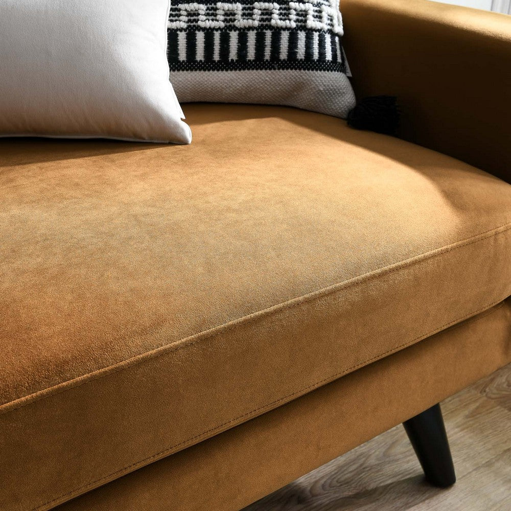 Engage Performance Velvet Loveseat by Modway| Brown