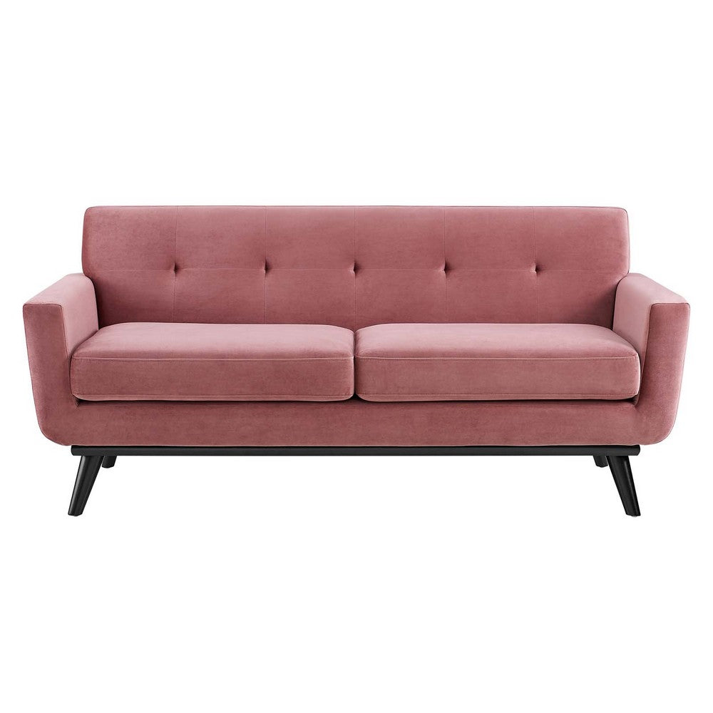 Engage Performance Velvet Loveseat by Modway| Red