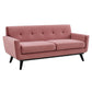 Modway Engage Performance Velvet Loveseat, Dusty Rose