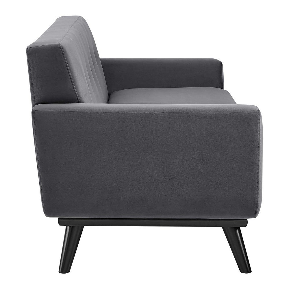 Engage Performance Velvet Loveseat by Modway| Gray