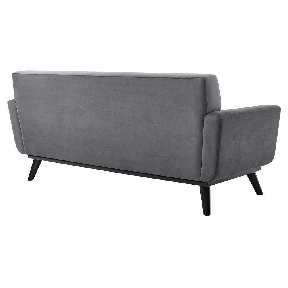 Engage Performance Velvet Loveseat by Modway| Gray