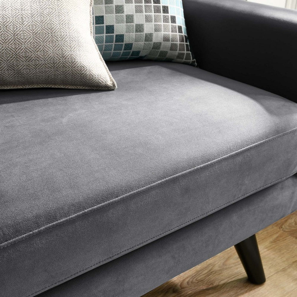 Engage Performance Velvet Loveseat by Modway| Gray