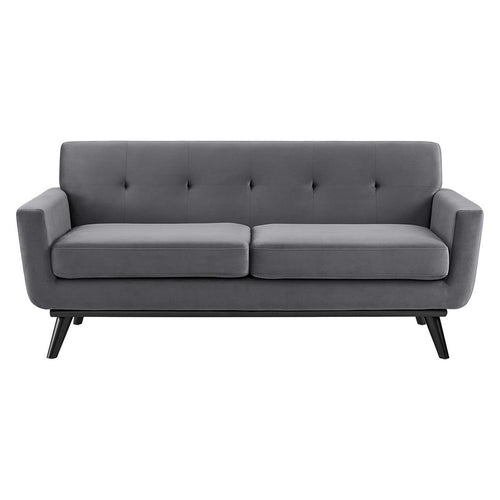 Engage Performance Velvet Loveseat by Modway| Gray