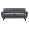 Modway Engage Performance Velvet Loveseat with Gray Finish EEI-5599-GRY MDY-EEI-5599-GRY