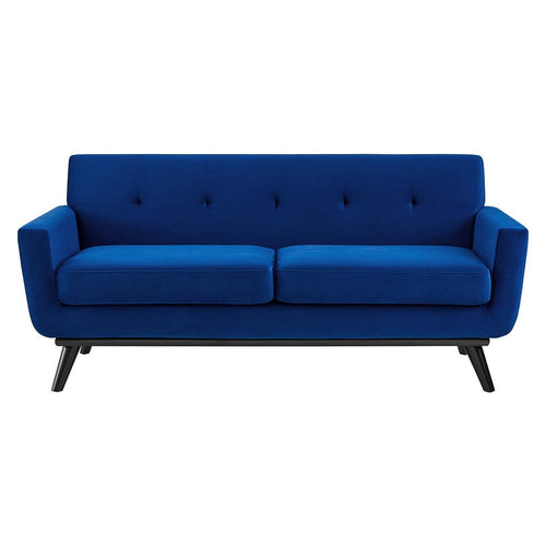 Engage Performance Velvet Loveseat by Modway| Blue