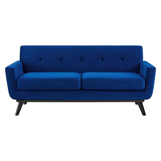 Engage Performance Velvet Loveseat by Modway| Blue