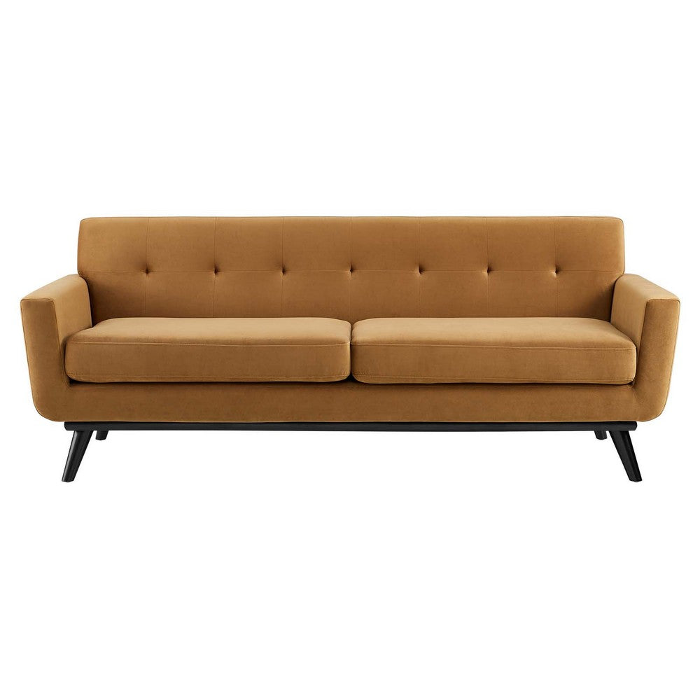Engage Performance Velvet Sofa by Modway| Brown