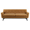 Modway Engage Performance Velvet Sofa Cognac MDY-EEI-5600-COG