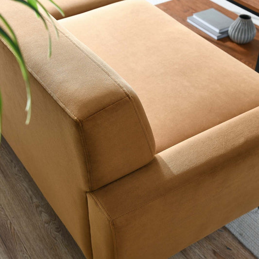 Engage Performance Velvet Sofa by Modway| Brown
