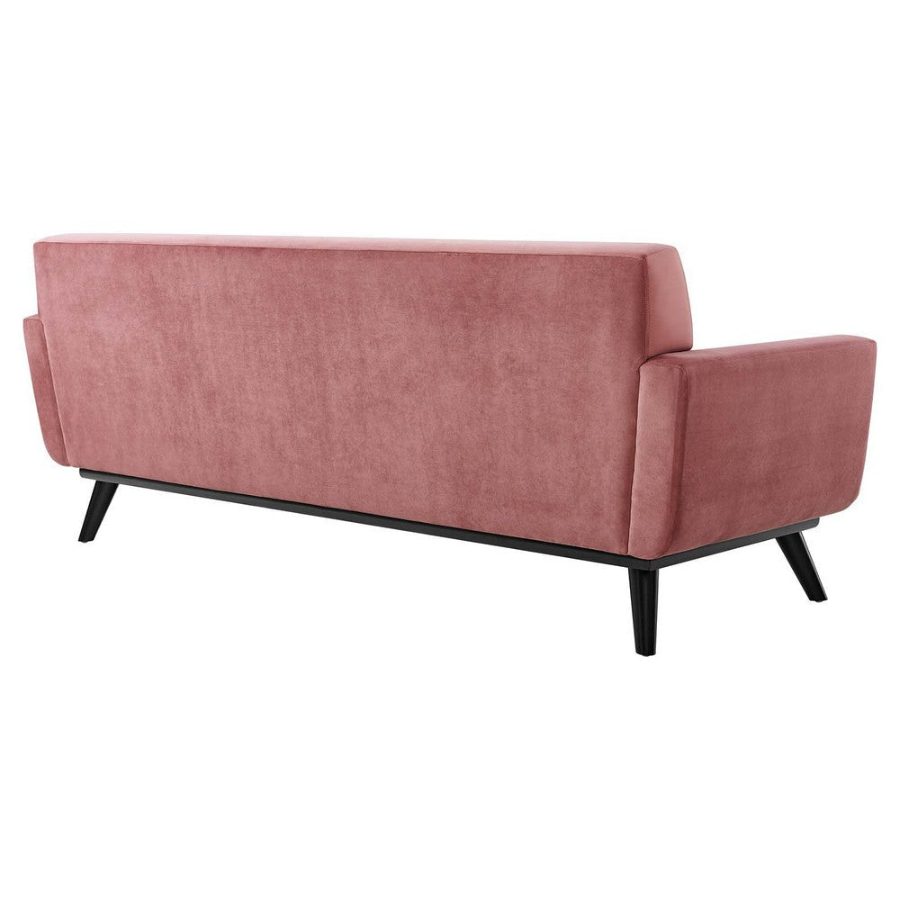 Modway Engage Performance Velvet Sofa Dusty Rose MDY-EEI-5600-DUS