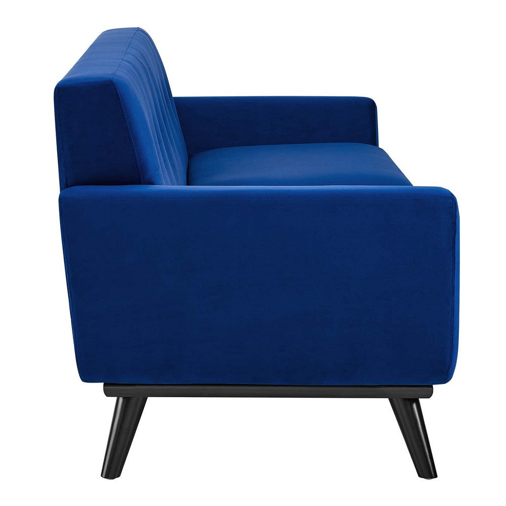 Engage Performance Velvet Sofa by Modway| Blue
