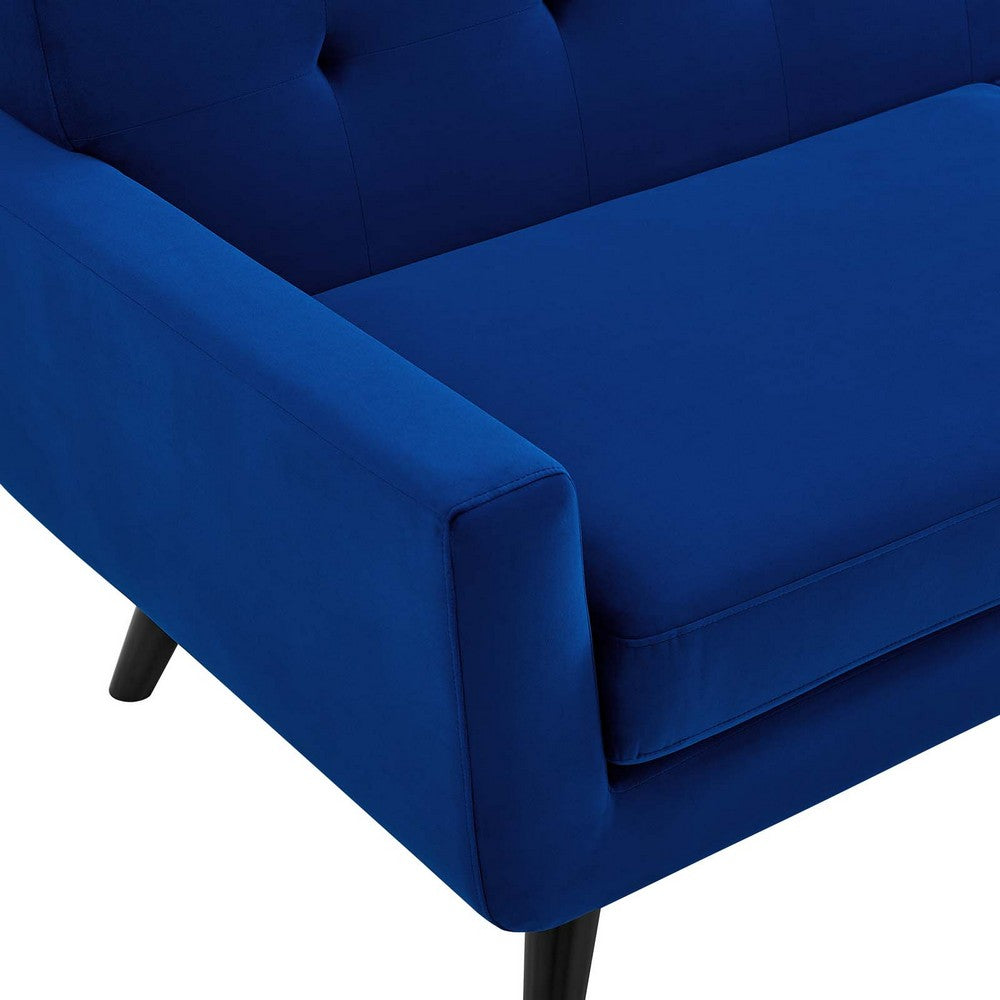Engage Performance Velvet Sofa by Modway| Blue