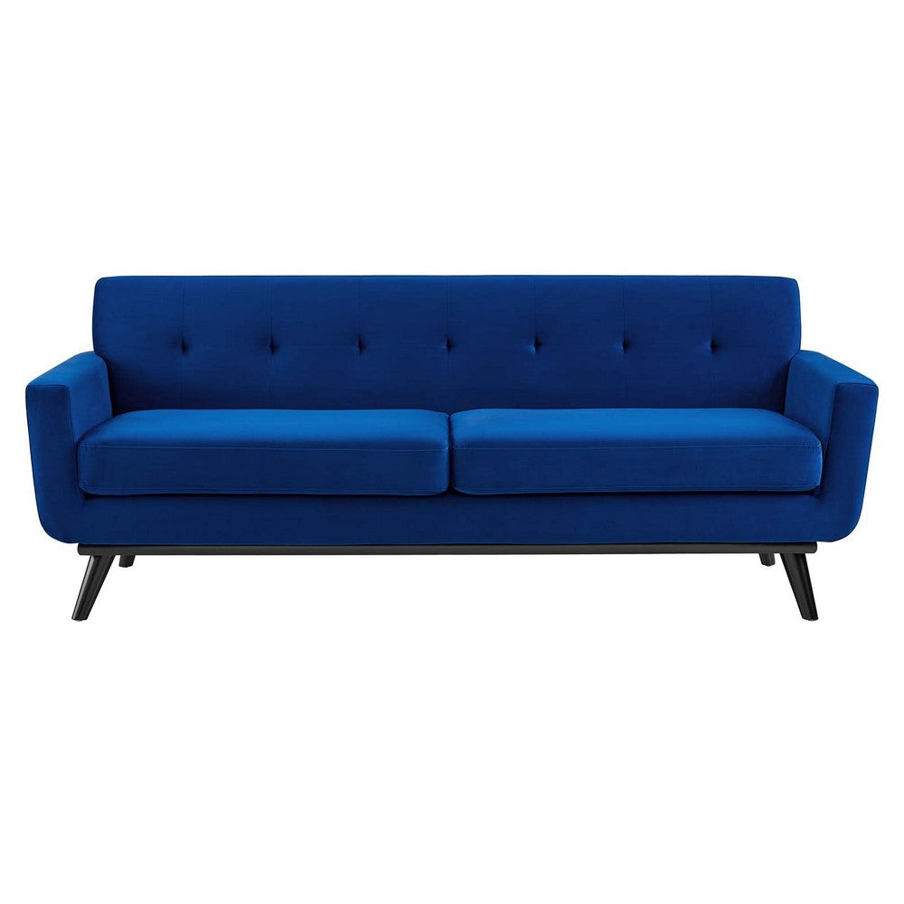 Engage Performance Velvet Sofa by Modway| Blue