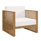Carlsbad Teak Wood Outdoor Patio Armchair - No Shipping Charges