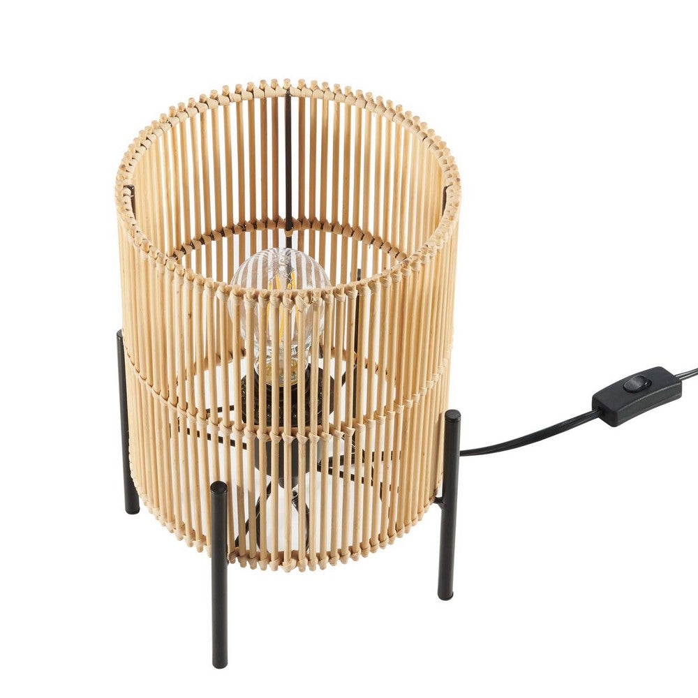 Casen Bamboo Table Lamp by Modway| Brown