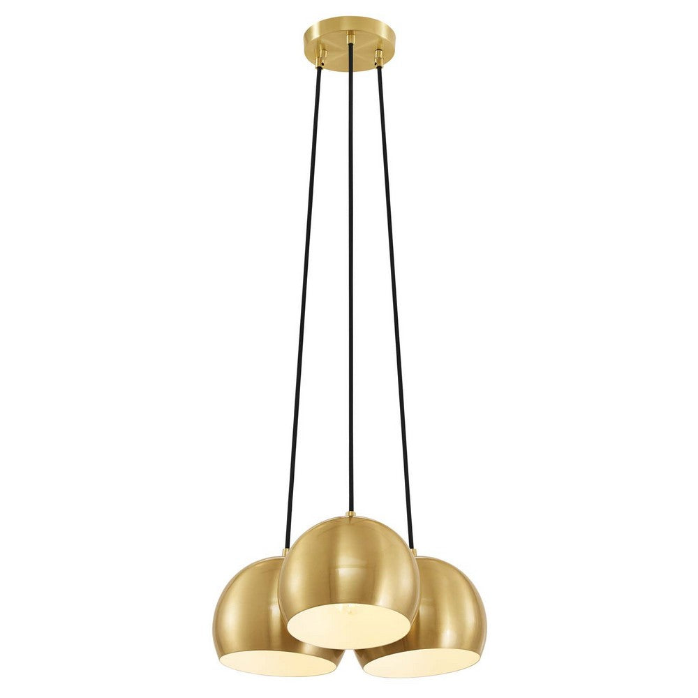 Chalice 3-Light Metal Pendant by Modway| Brown
