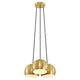Chalice 3-Light Metal Pendant by Modway| Brown