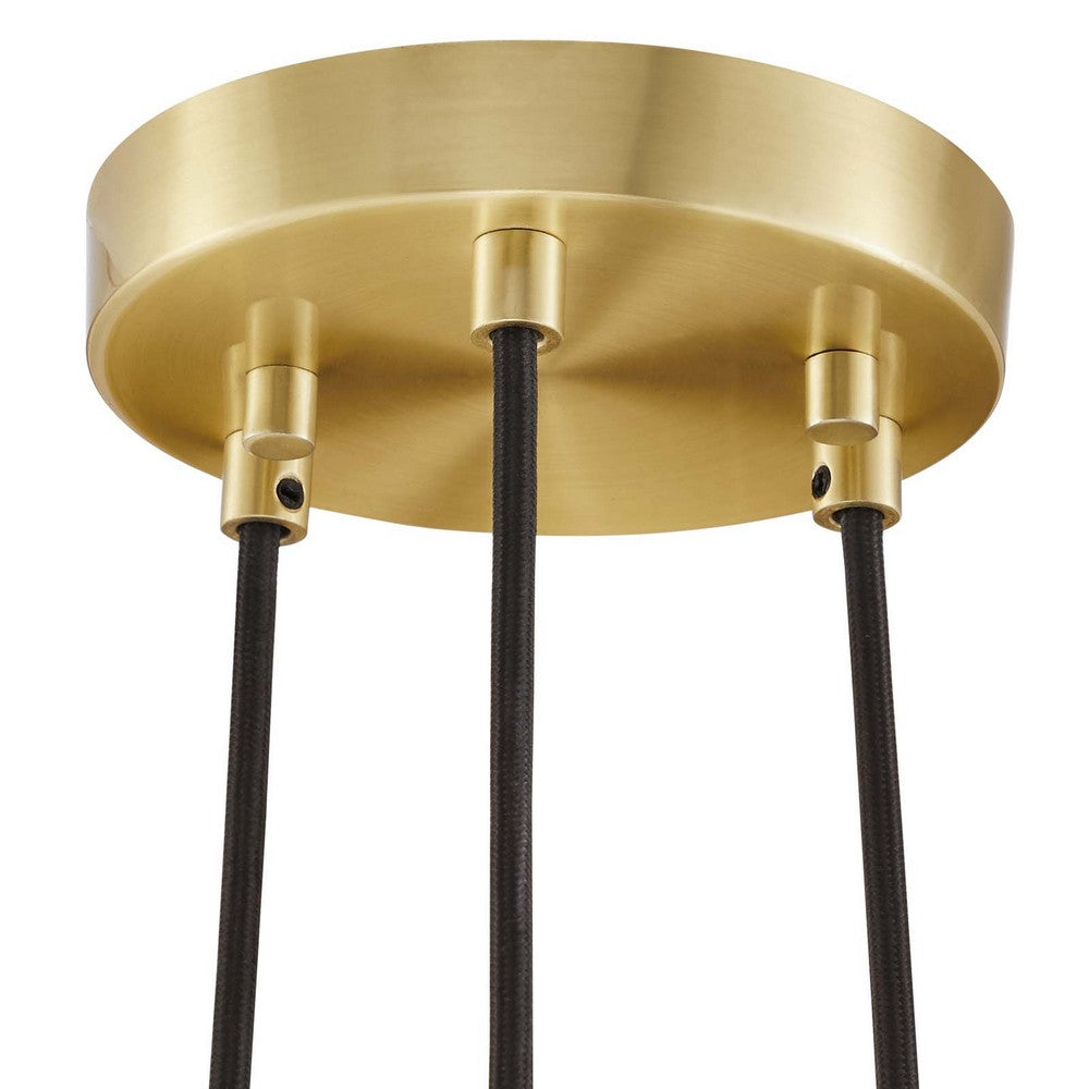 Chalice 3-Light Metal Pendant by Modway| Brown