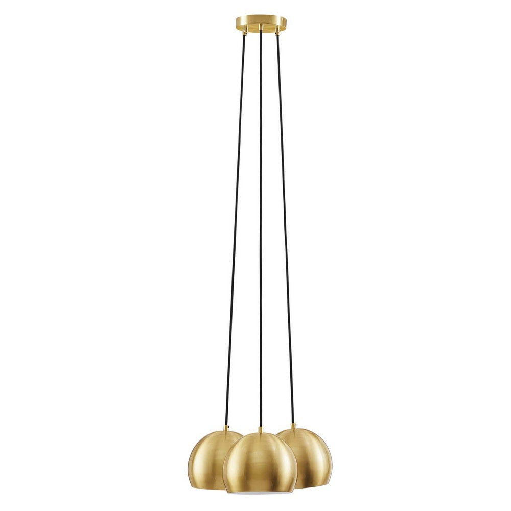 Chalice 3-Light Metal Pendant by Modway| Brown