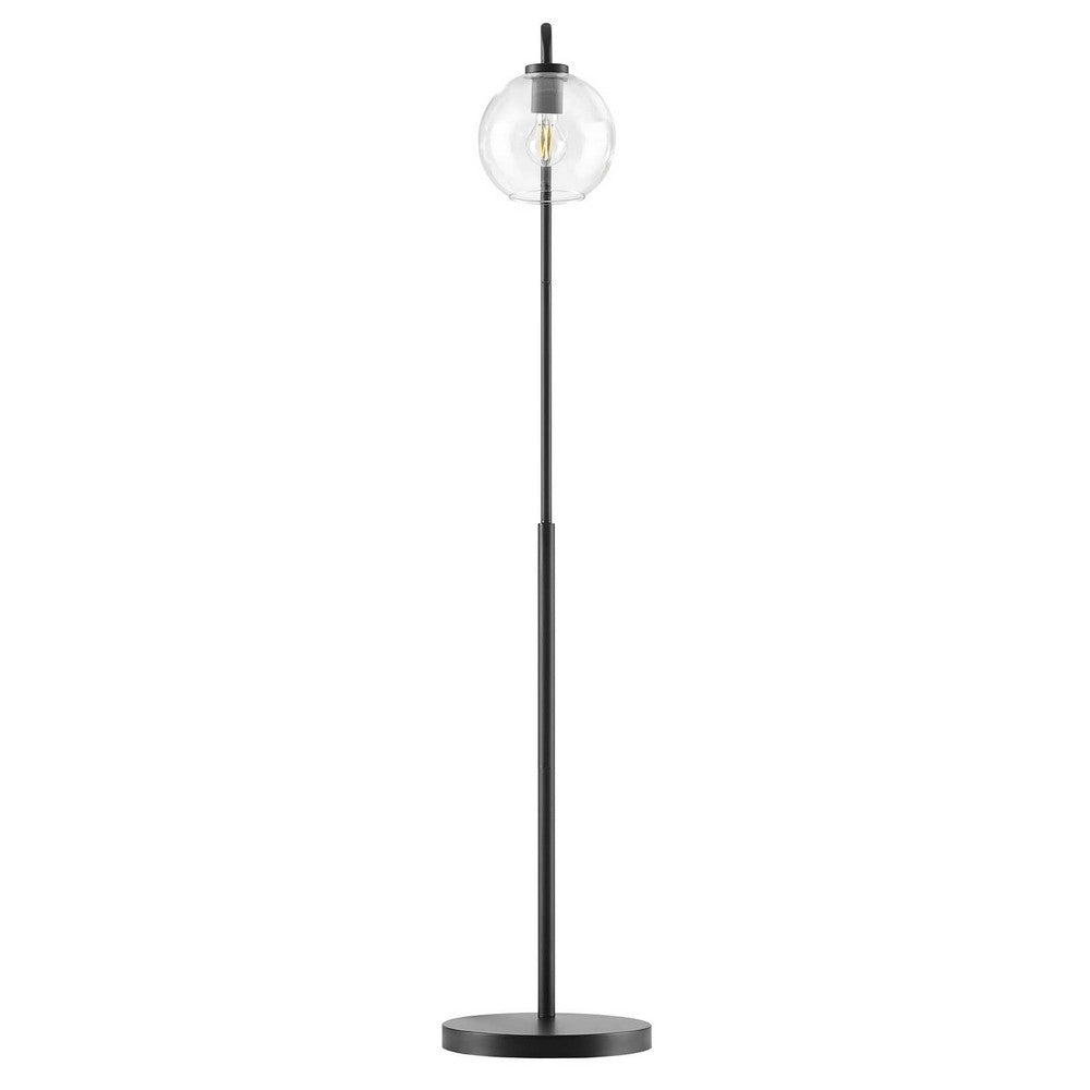 Silo Glass Globe Glass and Metal Floor Lamp  - No Shipping Charges