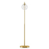 Silo Glass Globe Glass and Metal Floor Lamp  - No Shipping Charges