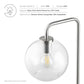 Silo Glass Globe Glass and Metal Floor Lamp  - No Shipping Charges