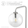 Modway Silo Glass Globe Glass and Metal Floor Lamp in Satin Nickel MDY-EEI-5616-SNL