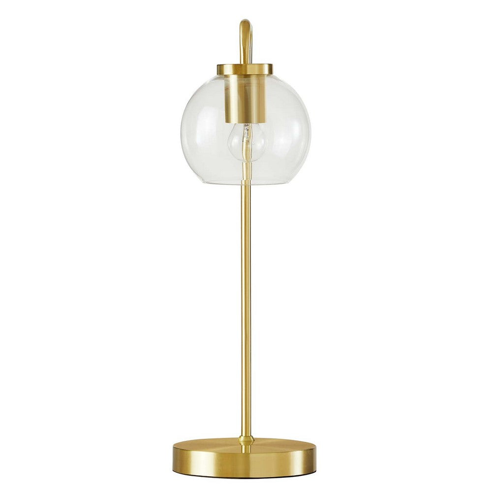 Silo Glass Globe Glass and Metal Table Lamp  - No Shipping Charges