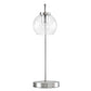 Silo Glass Globe Glass and Metal Table Lamp  - No Shipping Charges