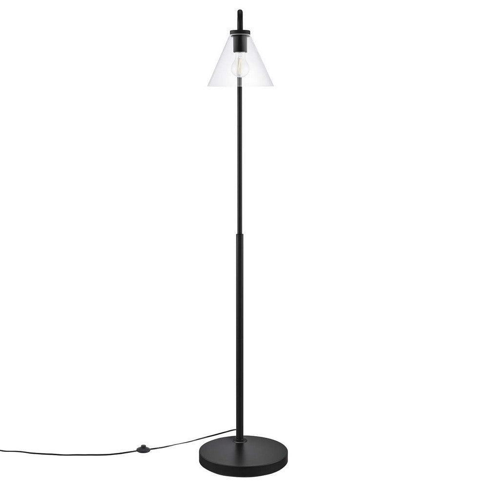 Element Transparent Glass Glass and Metal Floor Lamp  - No Shipping Charges