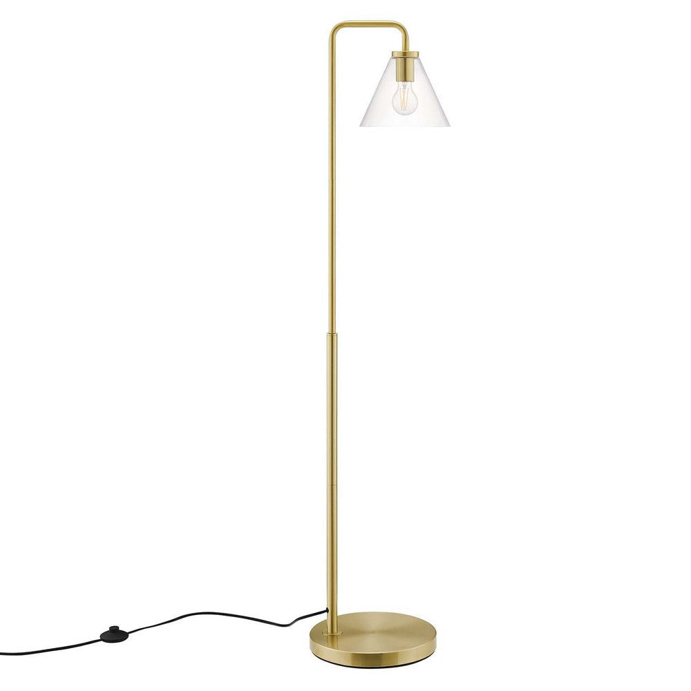 Element Transparent Glass Glass and Metal Floor Lamp  - No Shipping Charges