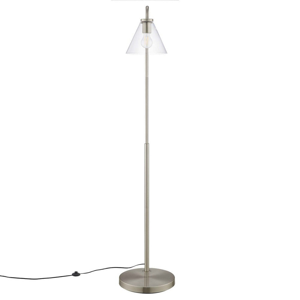 Element Transparent Glass Glass and Metal Floor Lamp  - No Shipping Charges