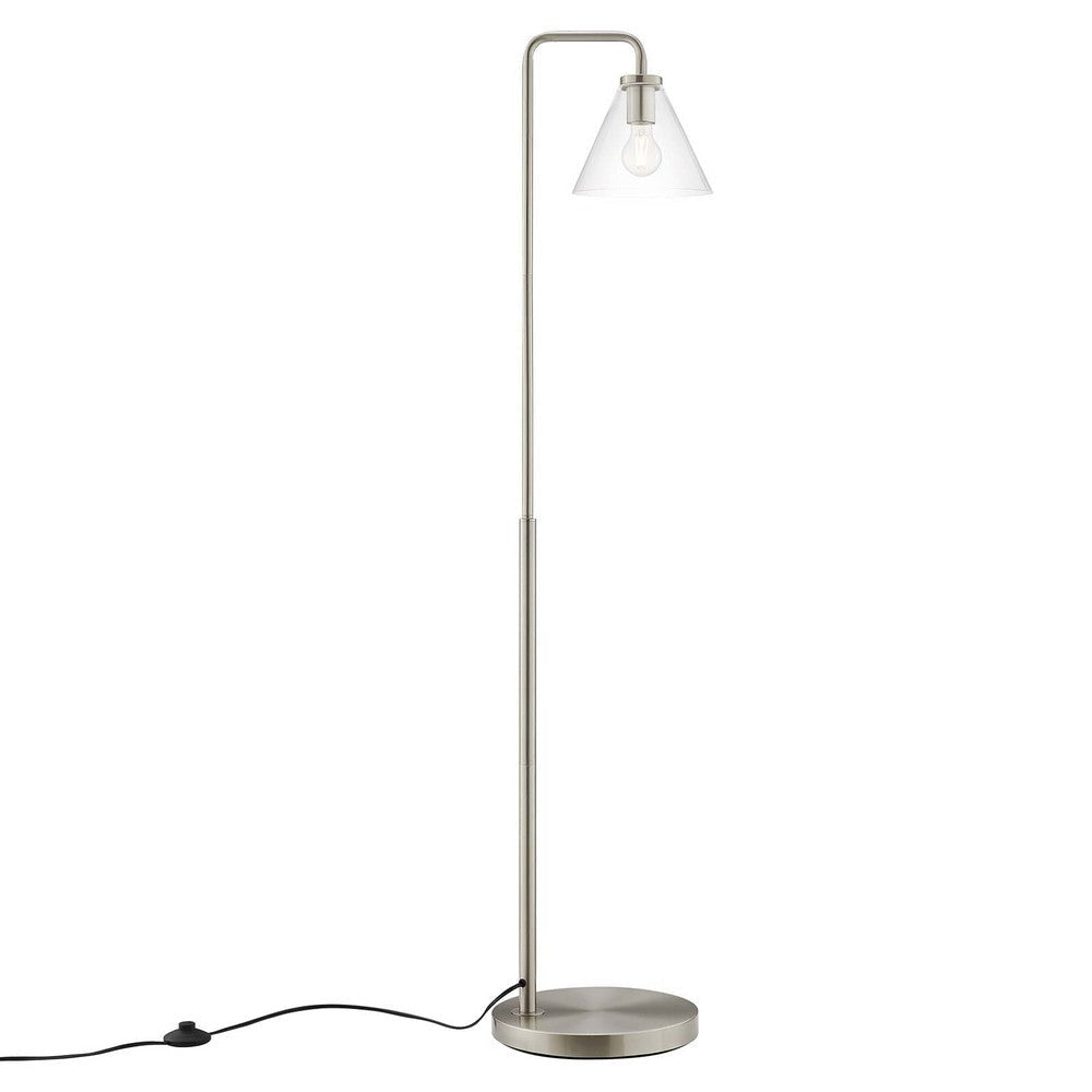 Element Transparent Glass Glass and Metal Floor Lamp  - No Shipping Charges