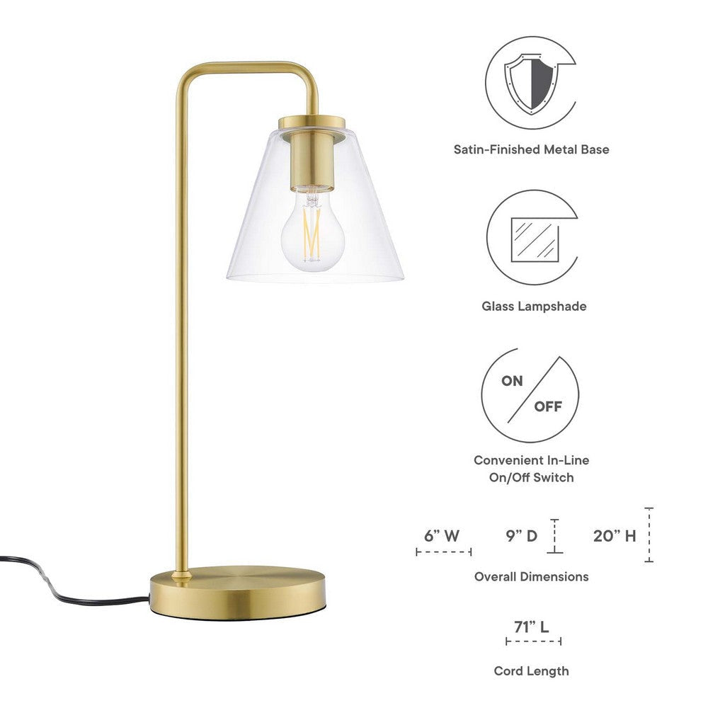 Element Glass Table Lamp - No Shipping Charges MDY-EEI-5619-SBR