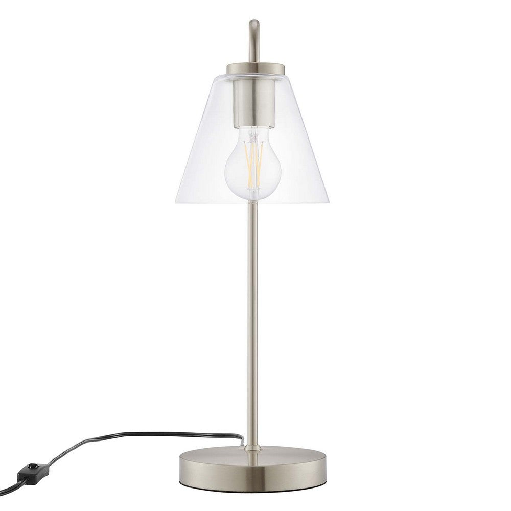 Element Glass Table Lamp by Modway| Silver
