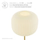 Modway Reprise Glass Sphere Glass and Metal Table Lamp in White Satin Brass MDY-EEI-5622-WHI-SBR