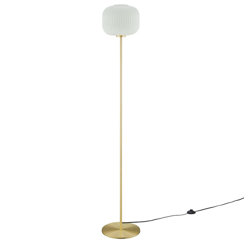 Reprise Glass Sphere Glass and Metal Floor Lamp - No Shipping Charges