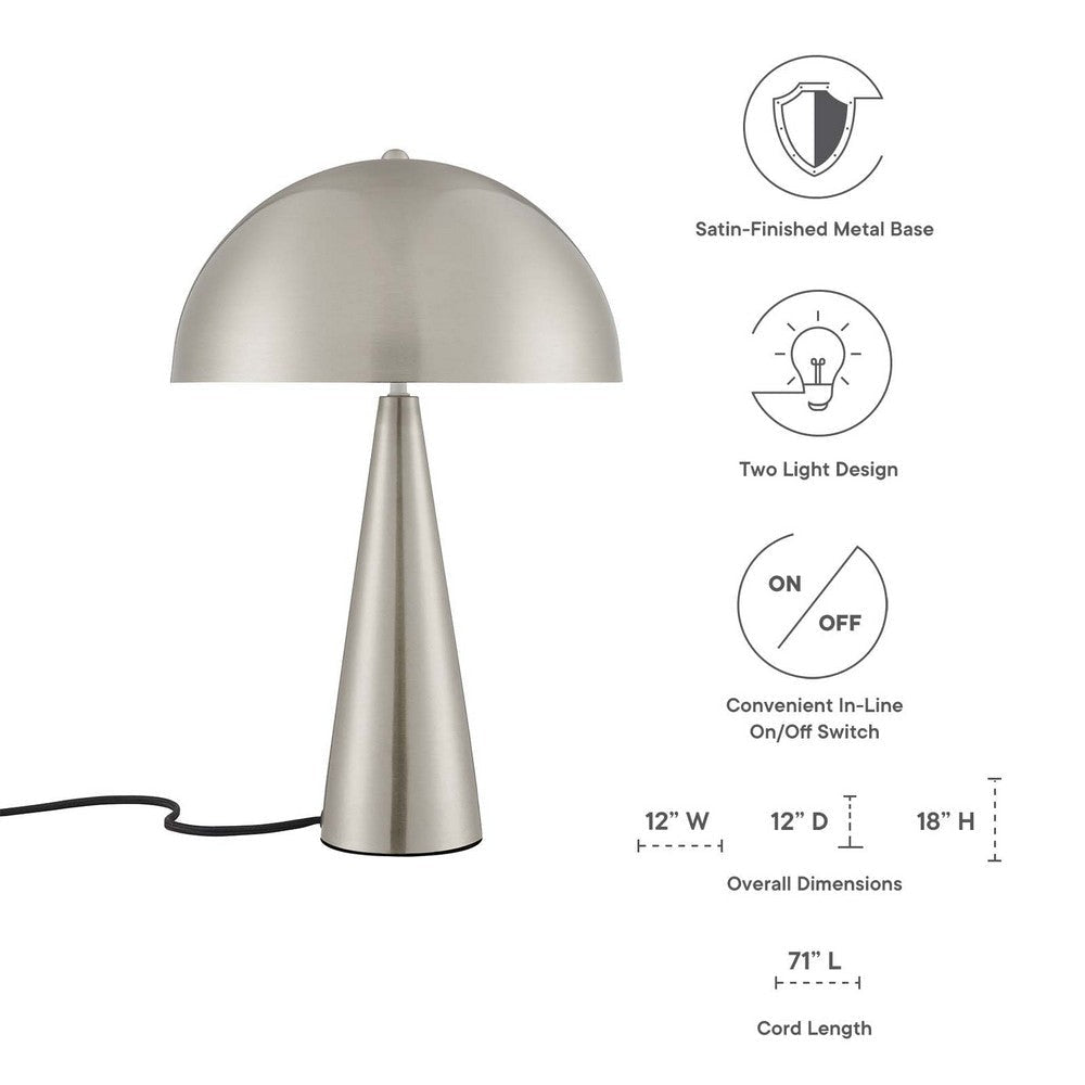 Modway Selena Metal Table Lamp in Satin Nickel MDY-EEI-5624-SNL