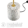 Logic Terrazzo Floor Lamp by Modway| White