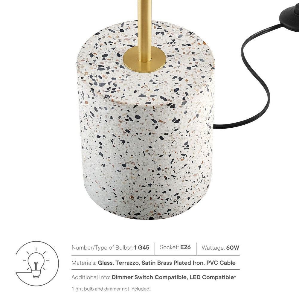 Logic Terrazzo Floor Lamp by Modway| White