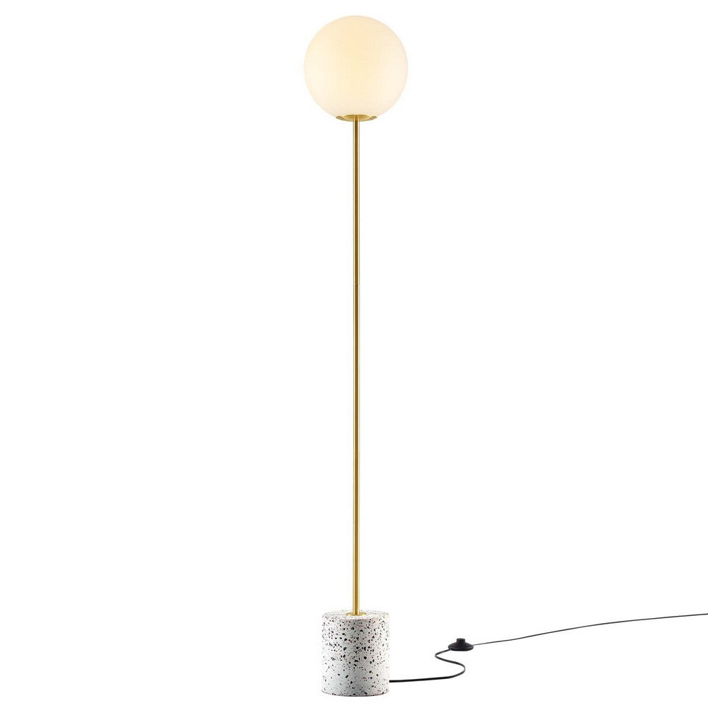 Logic Terrazzo Floor Lamp by Modway| White