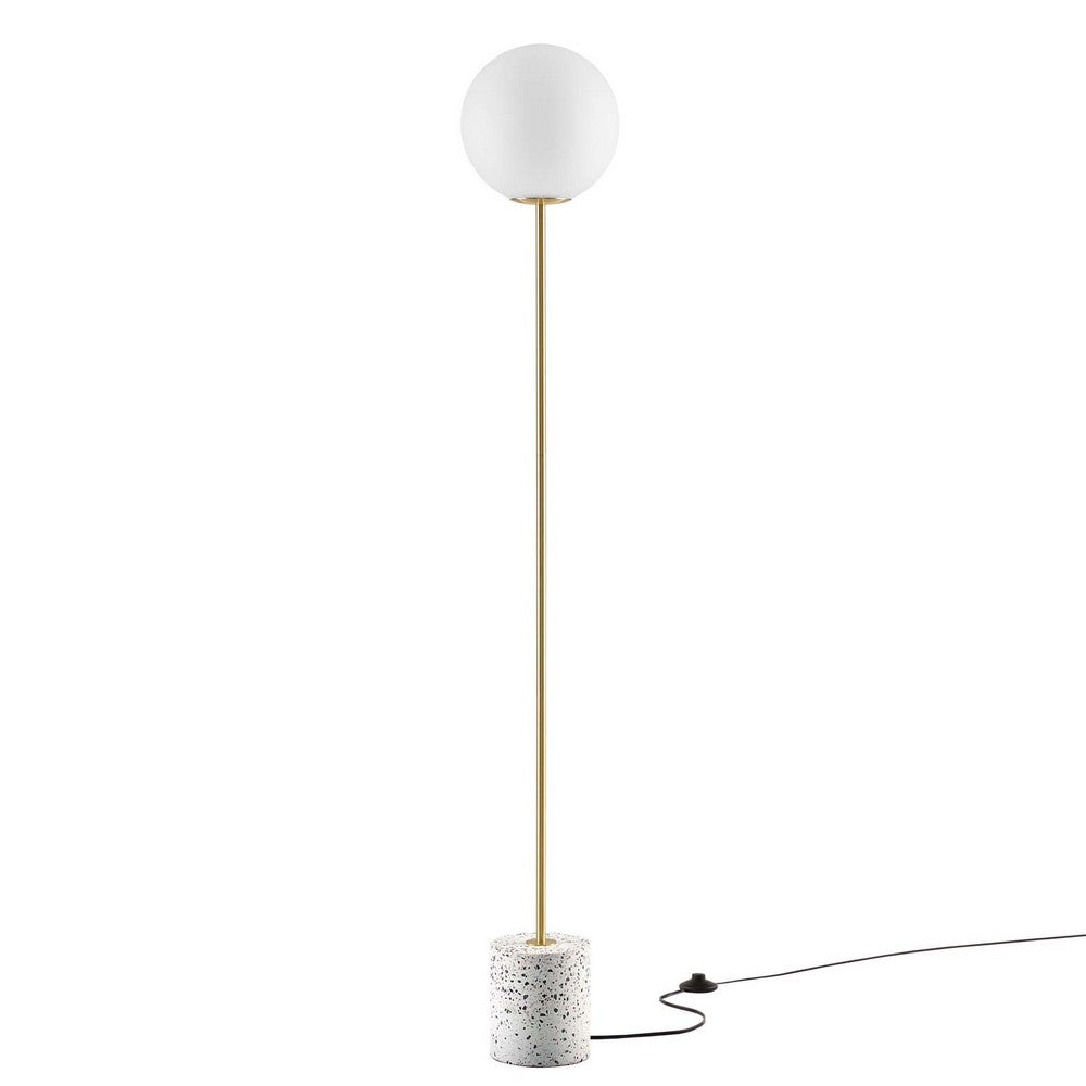 Logic Terrazzo Floor Lamp by Modway| White